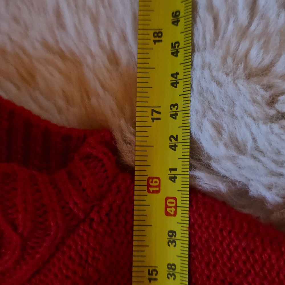 Eliza J Red sweater dress fit and flare Midi cowl neck size M - Picture 8 of 9